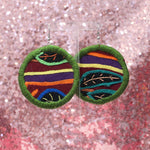 Embroidered Earrings by Swiet Stuff
