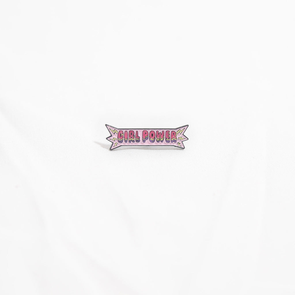 Girl Power Enamel Pin by the Glitter Box Girl Gang