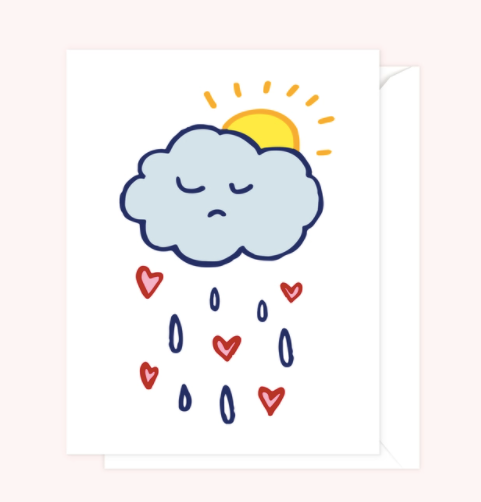 Sad Cloud greeting card by Sassy Banana Designs