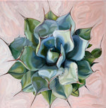 Spiral Agave print of original oil painting by Katie McMullin