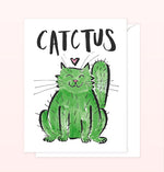 Catctus Single Greeting Cards by Sassy Banana Design Co
