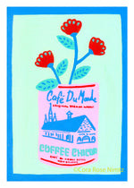 Cafe Du Monde New Orleans Chicory Coffee Can with flowers by cora Nimtz