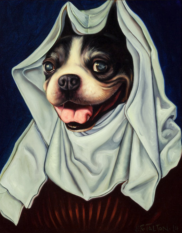 Print of a french bulldog portrait by Jane Talton